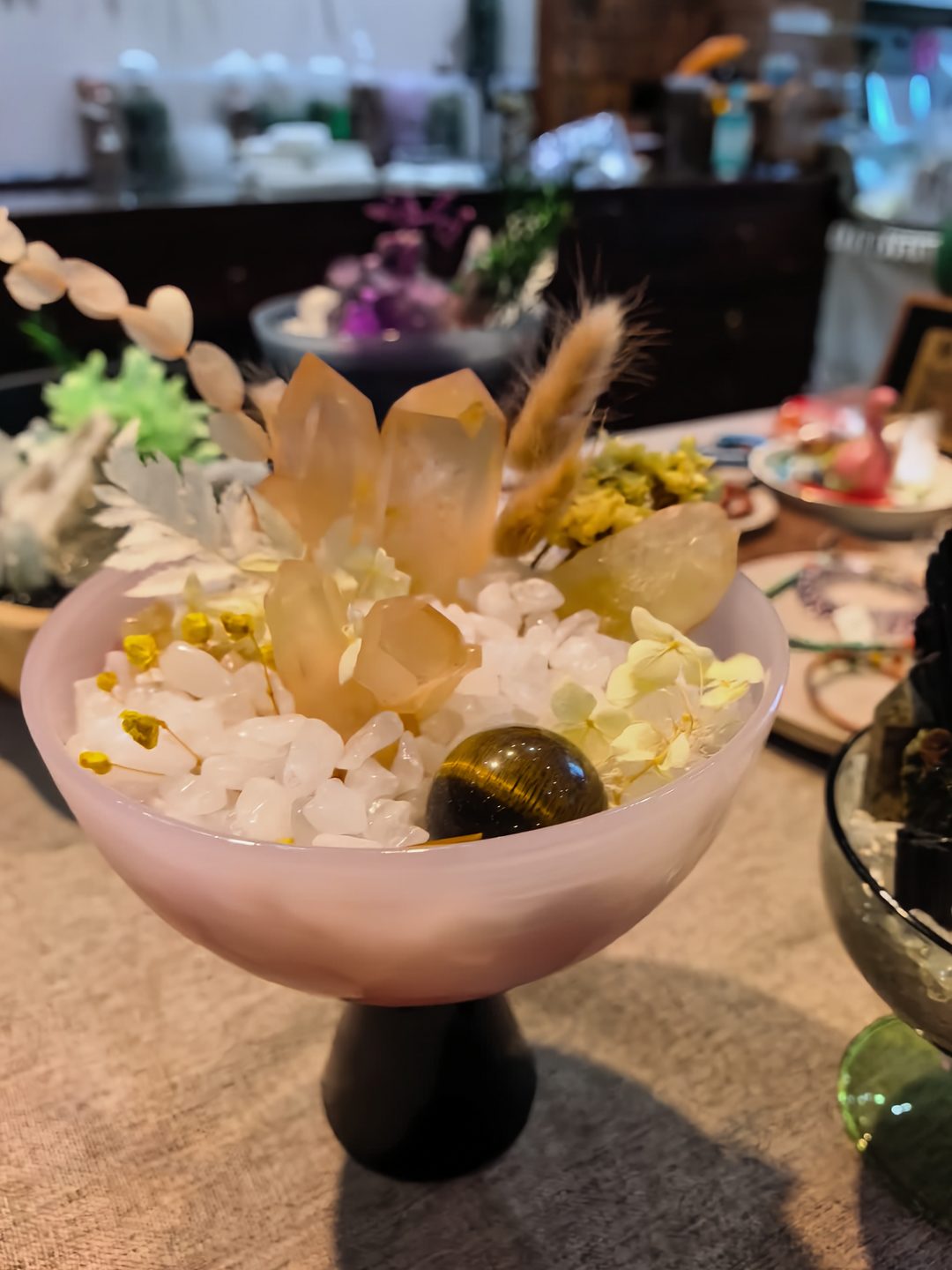 Golden Fluorite Orb Garden