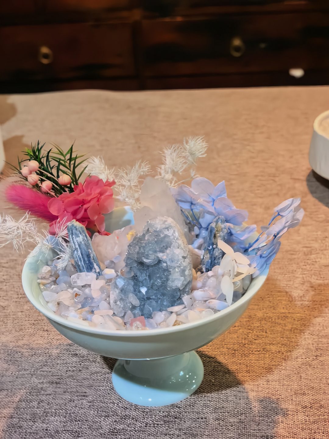Frosted Quartz Shelf Bowl