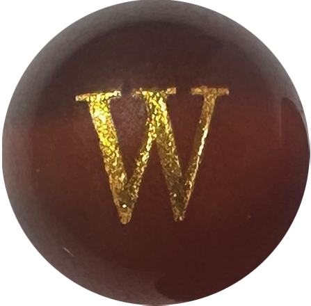 Red Onyx Initial W