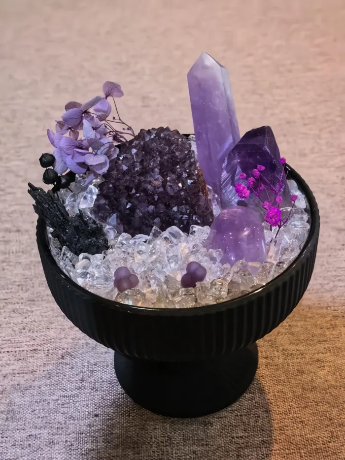 Clear quartz, fluorite, citrine accents direction