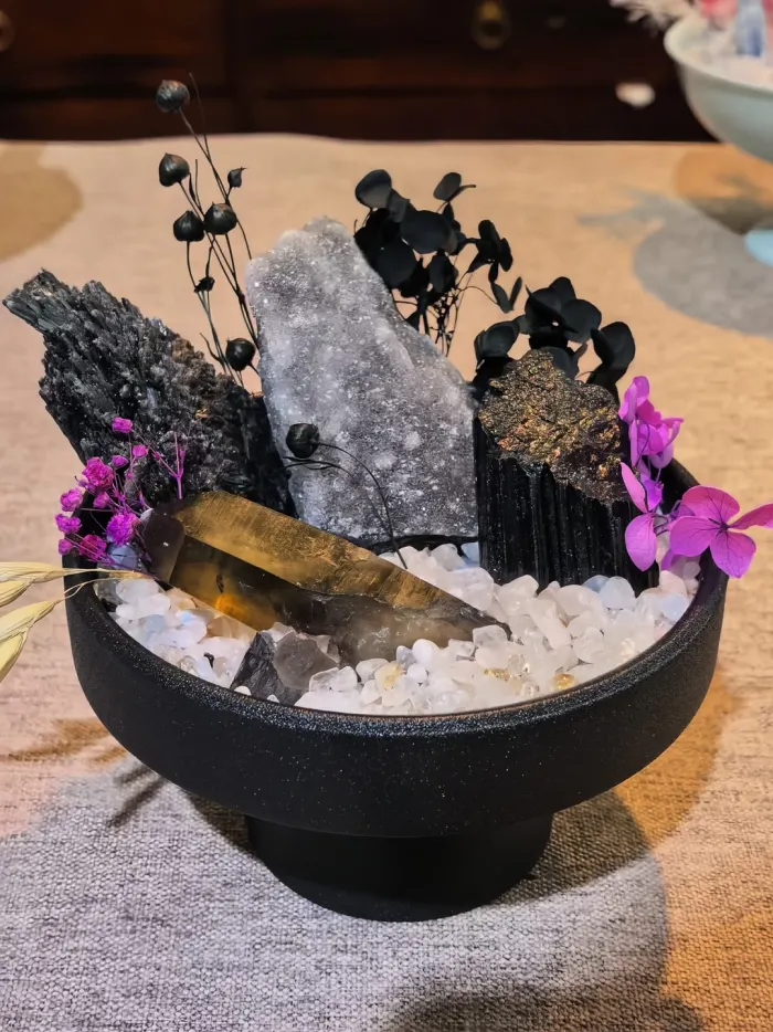 Geode, fluorite, amethyst, clear quartz direction