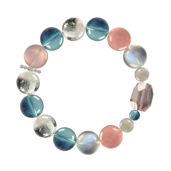 OVVO moon peach crystal bracelet formula