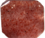 Strawberry Quartz Cube Bead
