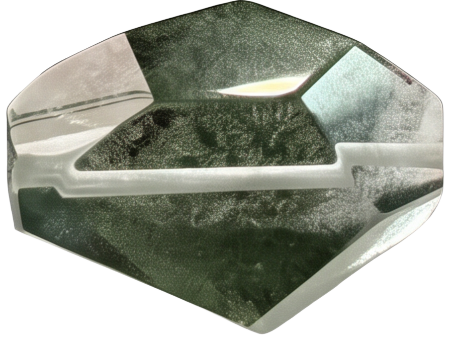Green Phantom Quartz Freeform Crystal