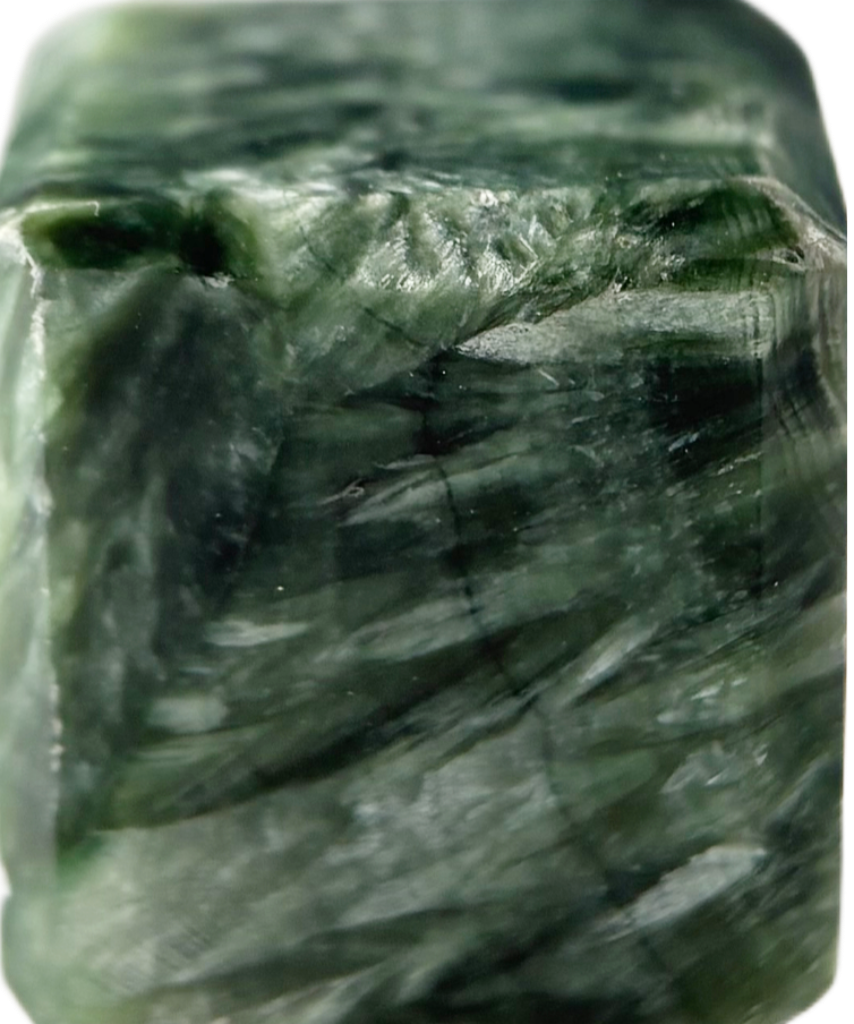 Serpentine Quartz Cube Bead