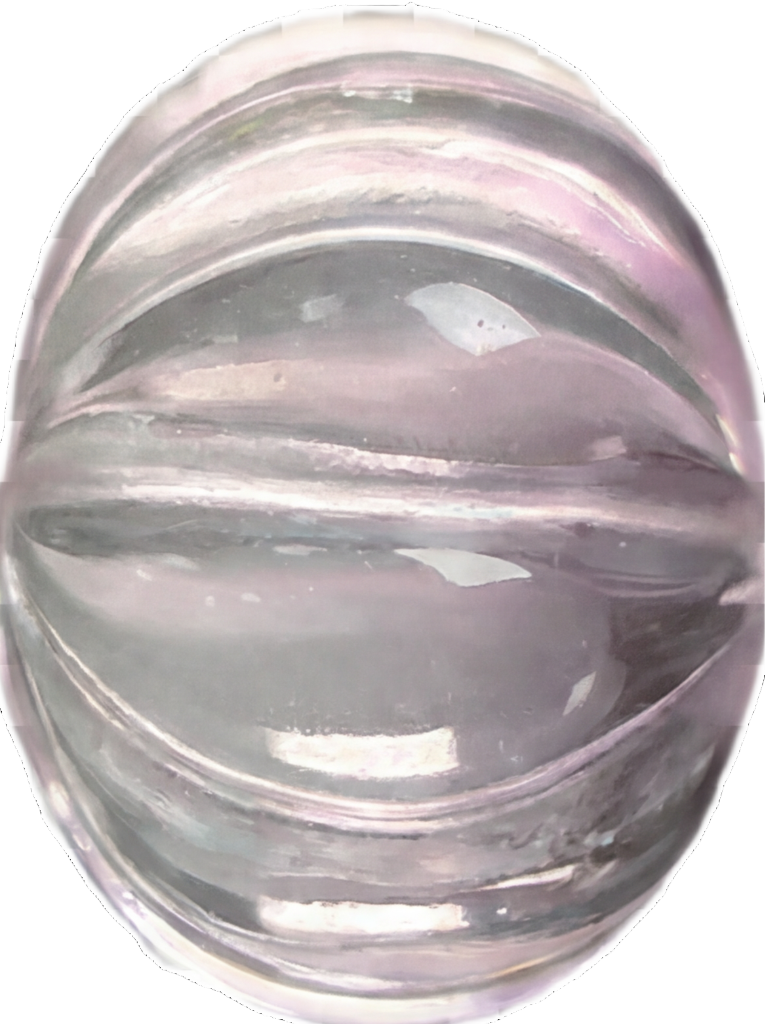 Glassy Amethyst Pumpkin Bead