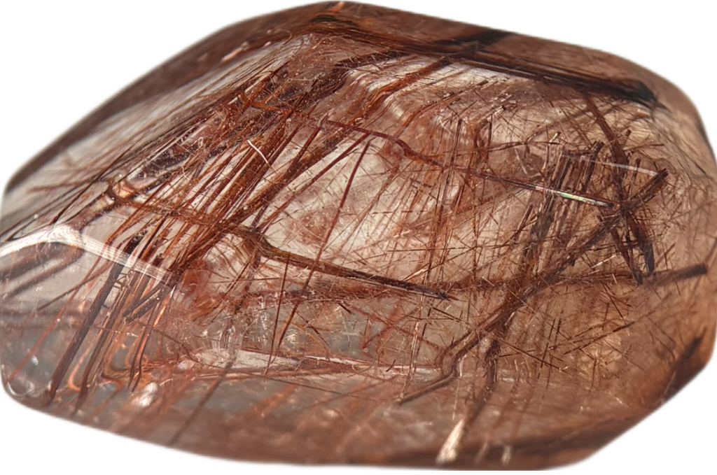 Copper Rutilated Quartz Freeform Crystal material