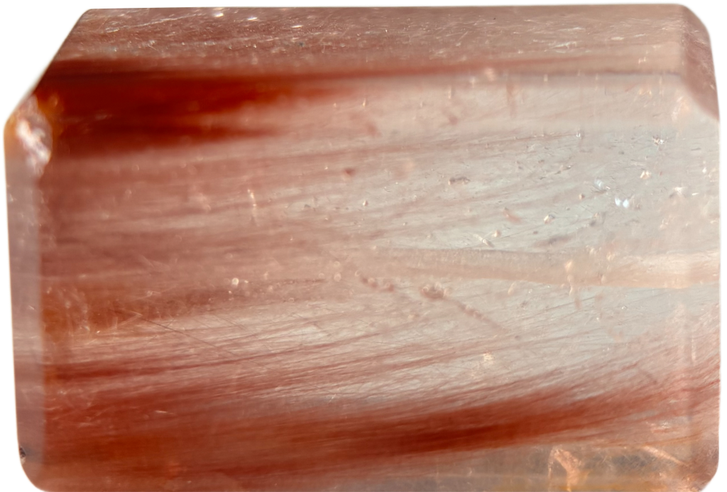 Red Rabbit Hair Quartz Cube Bead